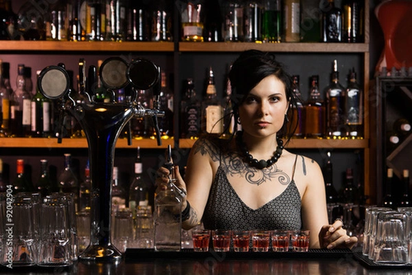 Fototapeta Attractive bartender