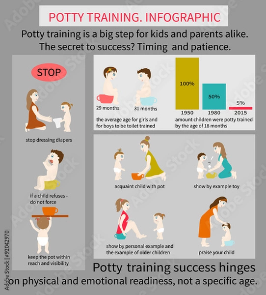 Obraz Potty Training. Infographic
