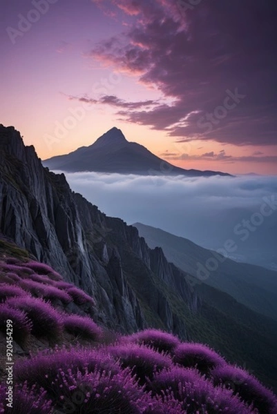 Fototapeta a mountain with a