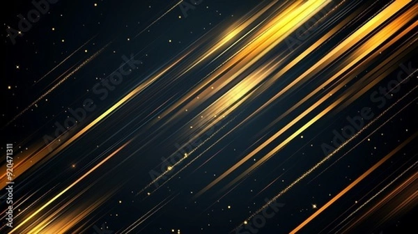 Obraz  dark elegant background, glowing gold vector, diagonal light design, luxury background design, abstract dark pattern, luxury style background, glowing abstract design,