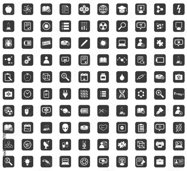 Fototapeta Arrow icon set, rounded square