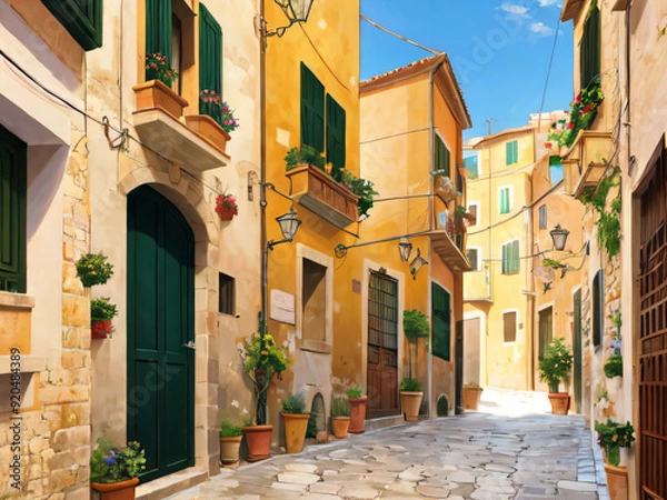 Obraz 南ヨーロッパの街並み