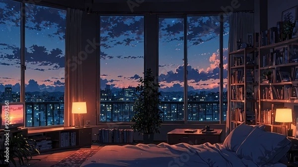 Obraz Chill Room with Atmospheric Space and Relaxing Ambiance