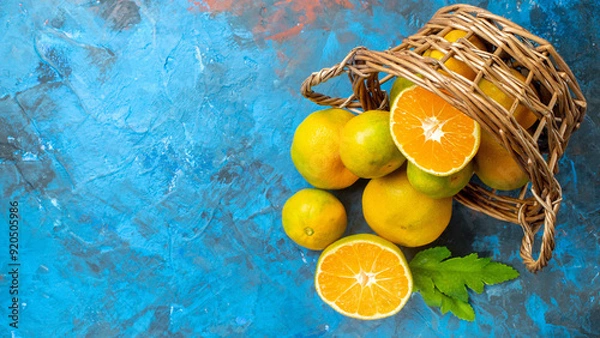 Fototapeta Beautiful oranges in various forms generative ai illustration	