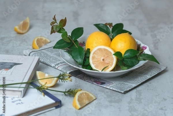 Fototapeta Beautiful oranges in various forms generative ai illustration	