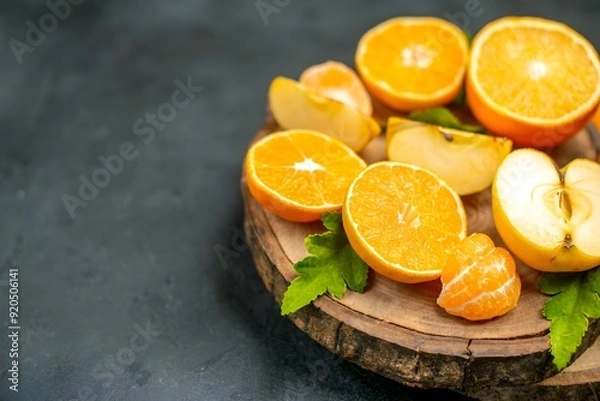 Fototapeta Beautiful oranges in various forms generative ai illustration	