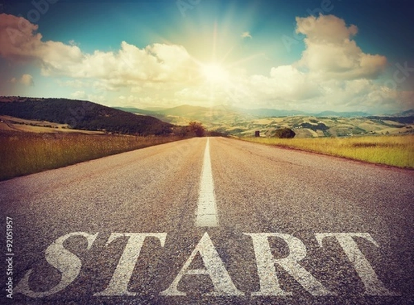 Fototapeta Start road