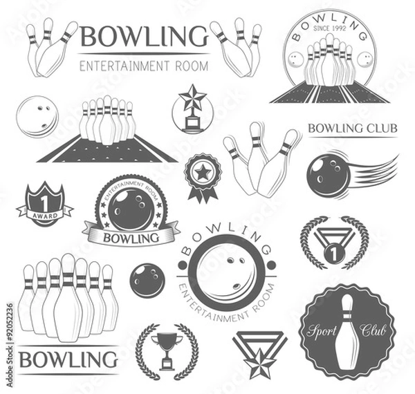 Fototapeta bowling set