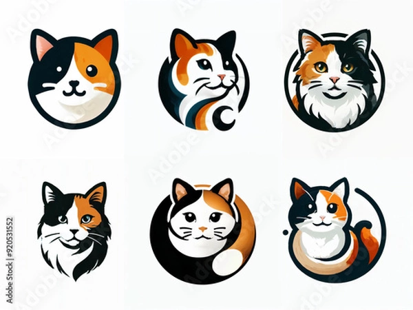 Obraz 三毛猫のアイコン