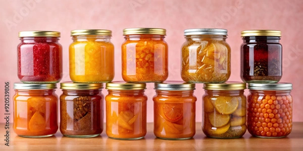 Obraz jars, preservation, marmalade, jam