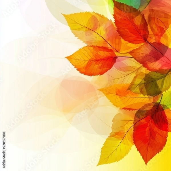 Obraz colorful fall foliage illustration, modern autumn texture art, seasonal abstract background, detailed fall leaves design, warm autumn visual, artistic autumn background, abstract fall pattern with cop