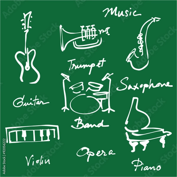 Obraz Music Blackboard
