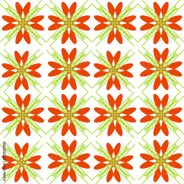 Fototapeta seamless pattern with flowers