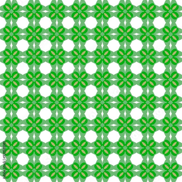 Fototapeta seamless pattern with green leaves
