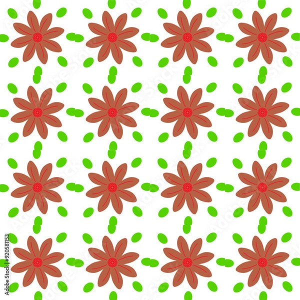 Fototapeta seamless pattern with flowers