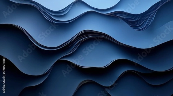 Fototapeta Grey with deep blue banner background. PowerPoint and Business background.