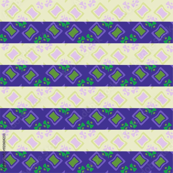 Fototapeta Abstract ethnic rug ornamental seamless pattern.Perfect for fashion, textile design, cute themed fabric, on wall paper, wrapping paper and home decor.
