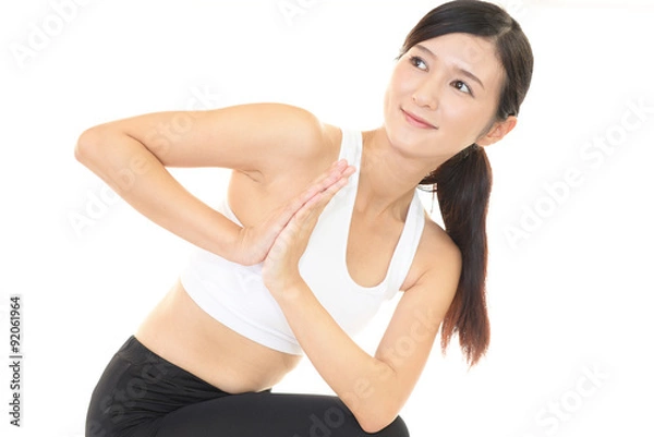 Fototapeta ヨガをする女性