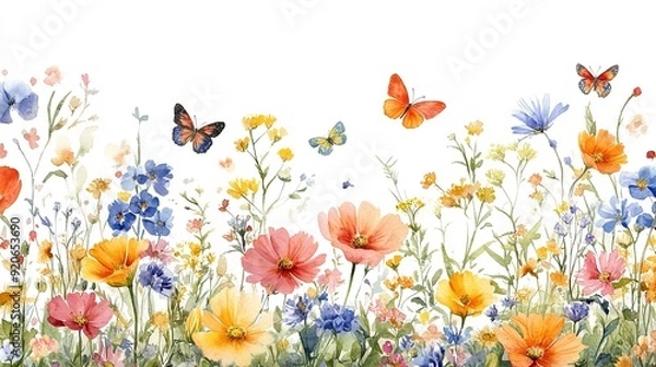 Obraz Wildflowers nature hanging pattern