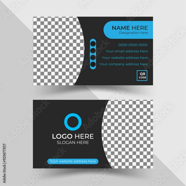 Obraz Creative business card template vector illustration Business card design template Clean professional business card template visiting card business card template business card print templates Personal