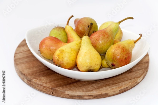 Obraz White bowl filled with fresh pears