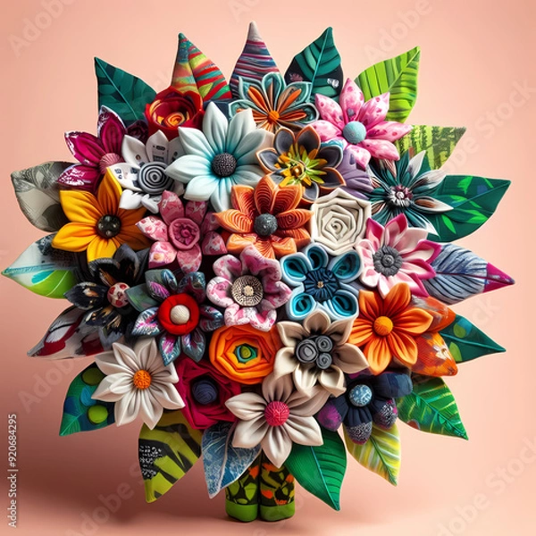 Obraz flower, floral, pattern, vector, nature, design, illustration, decoration, spring, art, leaf, flowers, summer, bouquet, plant, seamless, ornament, wallpaper, color, blossom, garden, card, pink, painti