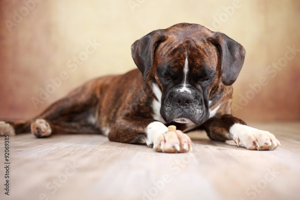 Obraz liegender Boxer