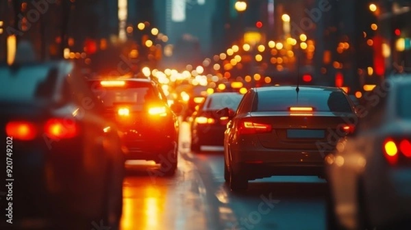 Fototapeta traffic at night