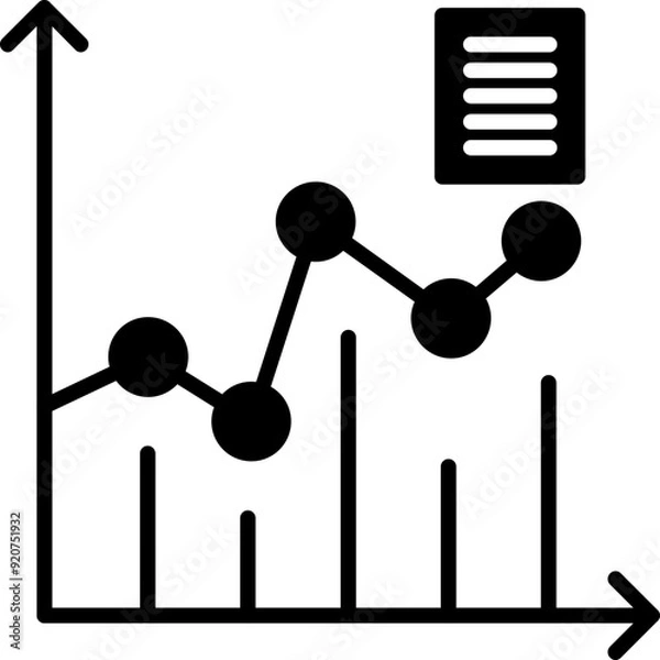 Fototapeta Line Chart Icon
