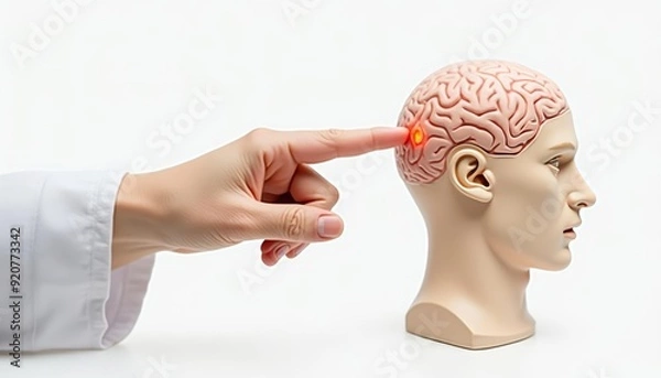 Obraz  Exploring the human brain with a light touch