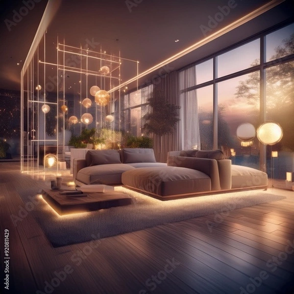 Obraz Modern smart house interior