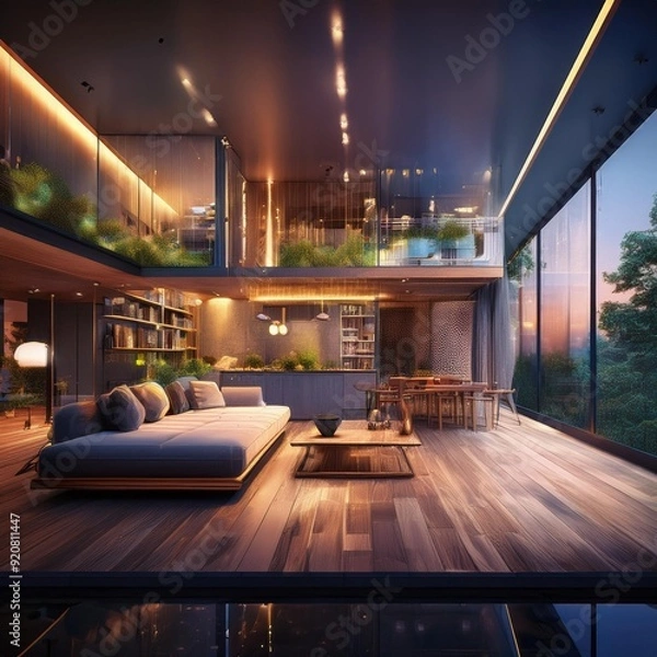 Obraz Modern smart house interior