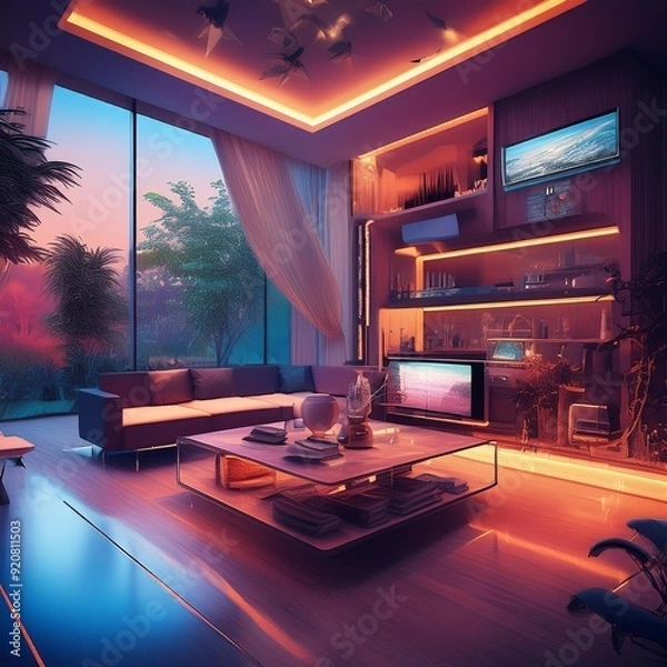 Obraz Modern smart house interior