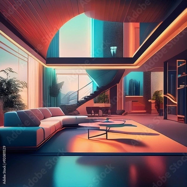 Obraz Modern smart house interior