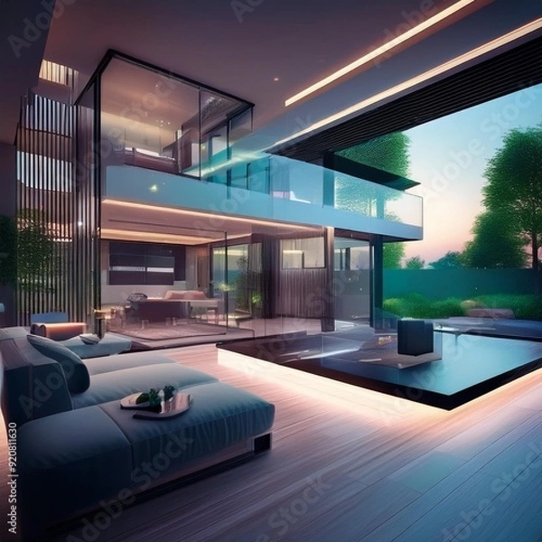 Obraz Modern smart house interior