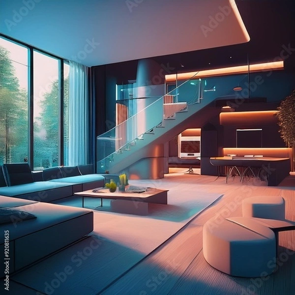 Obraz Modern smart house interior
