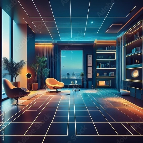 Obraz Modern smart house interior