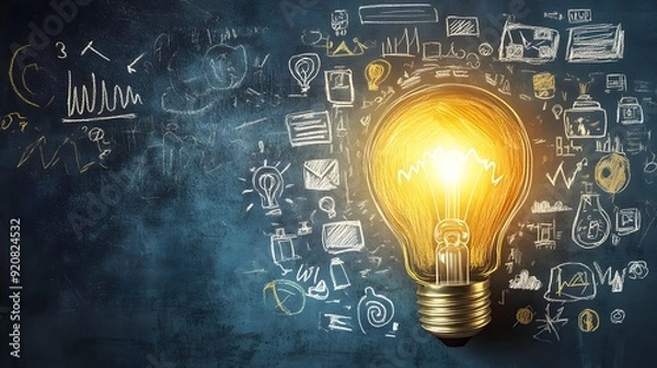 Fototapeta Illuminating Ideas - Creative and Innovative Solutions