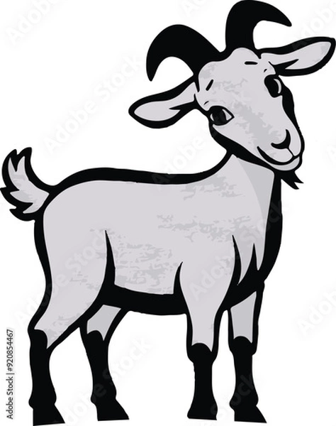 Obraz Cute goat illustration.