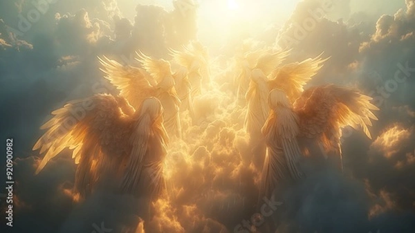 Obraz Angels Stand Before God, Prophecy from the Book of Revelation