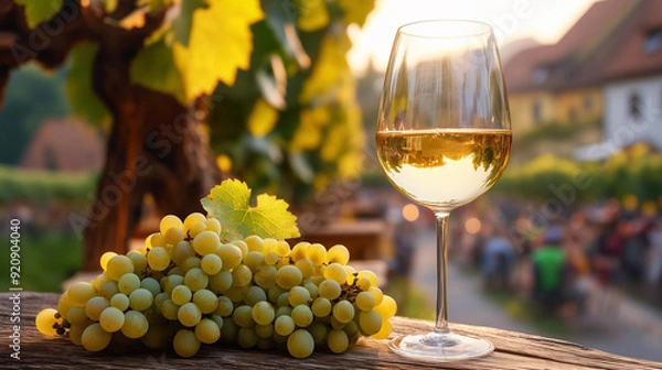 Fototapeta Weinfest am Kaiserstuhl in Baden mit badischem Wein