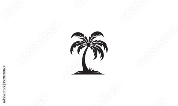 Fototapeta beach black logo concept vector template