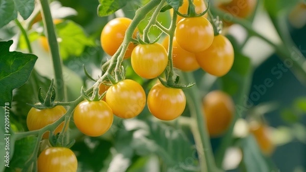 Fototapeta tomatoes on a tree