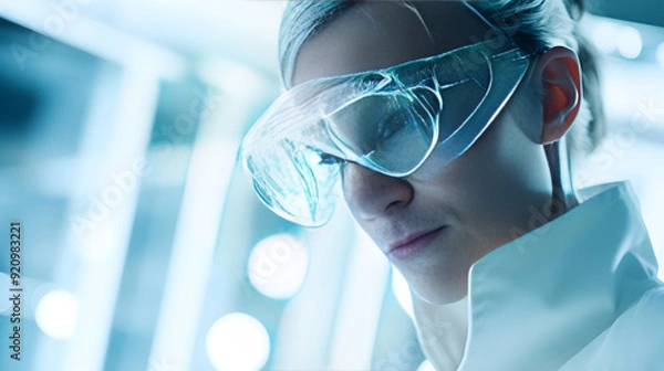 Fototapeta Incognito Scientist in a Lab: A Glimpse of Professional Safety Measures in Science
