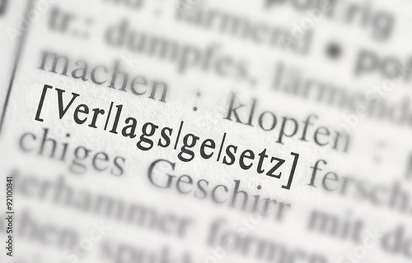 Fototapeta Verlagsgesetz