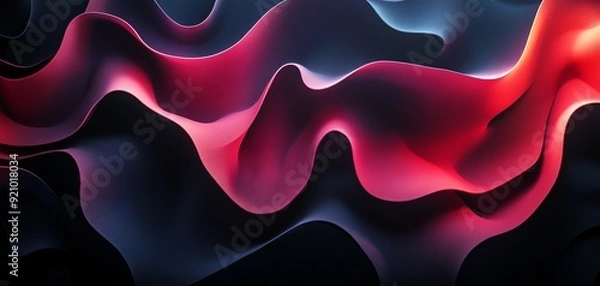 Fototapeta Abstract background with vibrant red and blue flowing shapes.