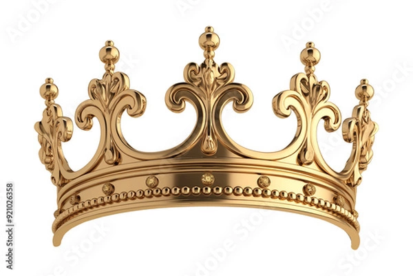 Fototapeta Royal crown isolated . Ai generated image.