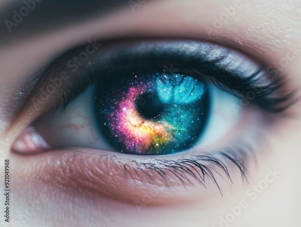 Fototapeta Cosmic Eye Gazing into the Universe.