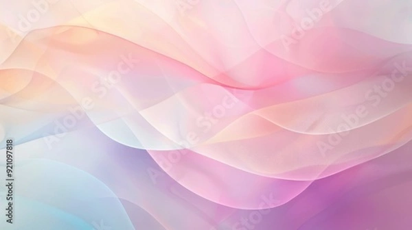 Fototapeta Abstract Flowing Fabric in Pastel Tones