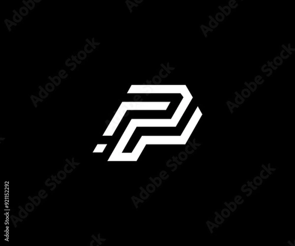 Obraz FP PP letter clean logo